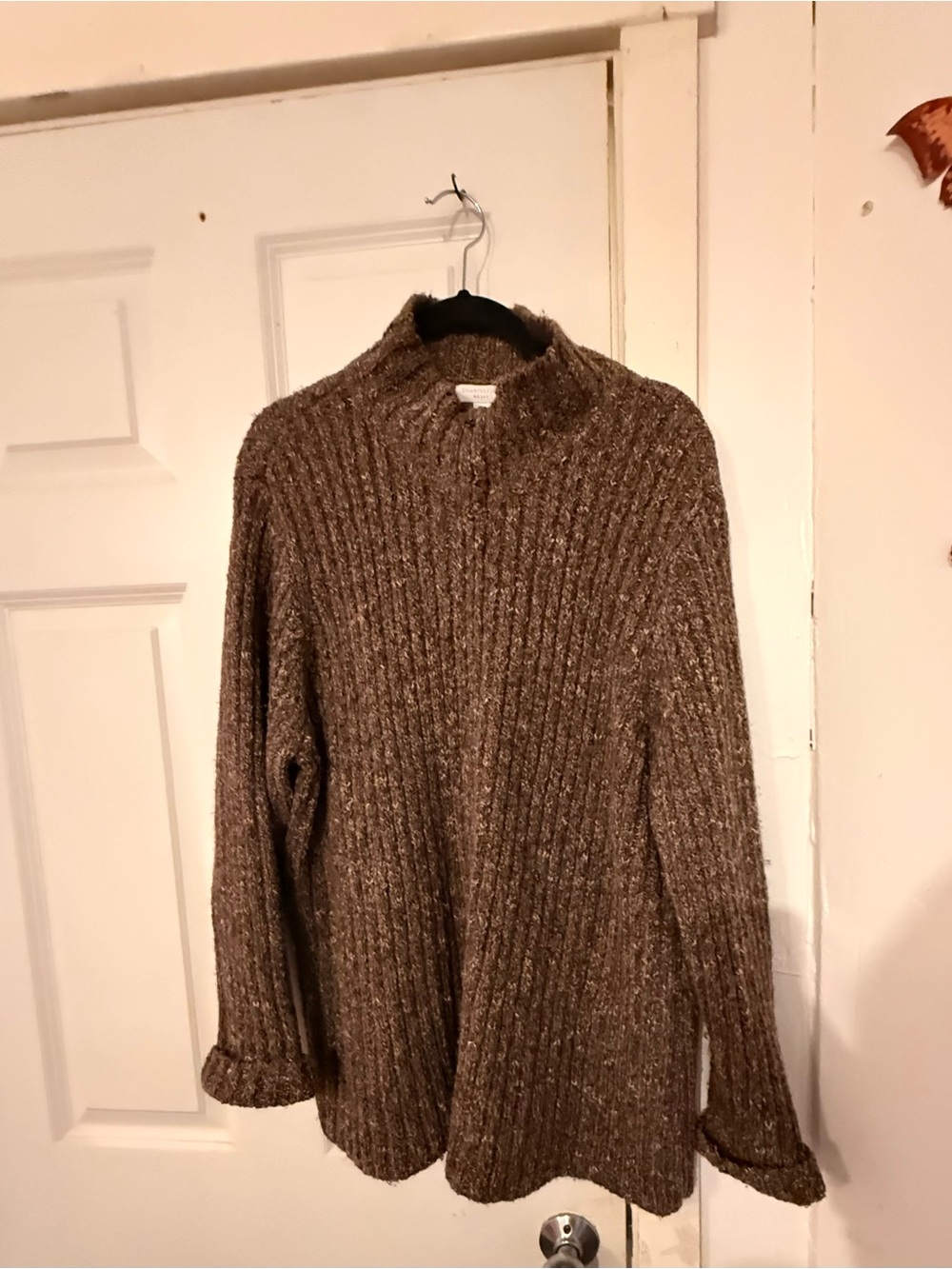 Charter Club Cozy Women's Brown Ribbed Knit Sweater
